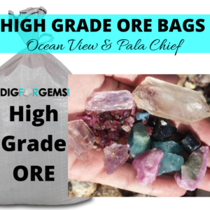 High Grade Gem Ore Bags [Screen at Home] (May Contain: Morganite, Aquamarine, Kunzite, Quartz, Spodumene, Tourmaline, and more) (new)