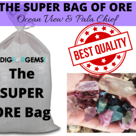 SUPER BAG! High Grade Gem Ore Bags [Screen at Home] (May Contain: Morganite, Aquamarine, Kunzite, Quartz, Spodumene, Tourmaline, and more)